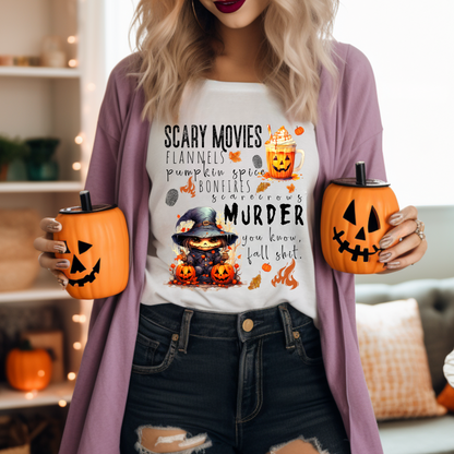 Favorite Fall Spooky Activties Graphic Design DTF Transfer Print