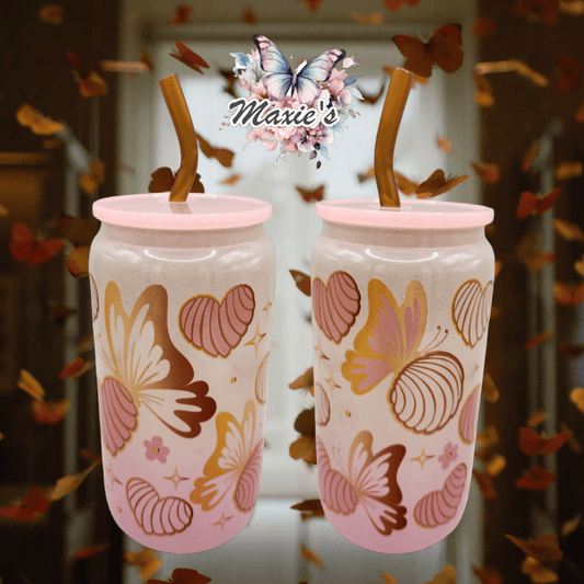 Fantasy Concha & Butterflies Graphic 16oz Libbey Cup