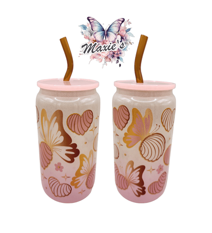 Fantasy Concha & Butterflies Graphic 16oz Libbey Cup