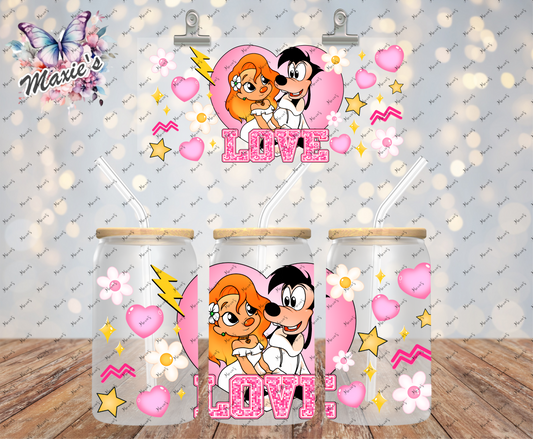 ✨️Double-Sided✨️ Max & Roxanne Pink Love Story Graphic Design 16oz. UVDTF Cup Wrap