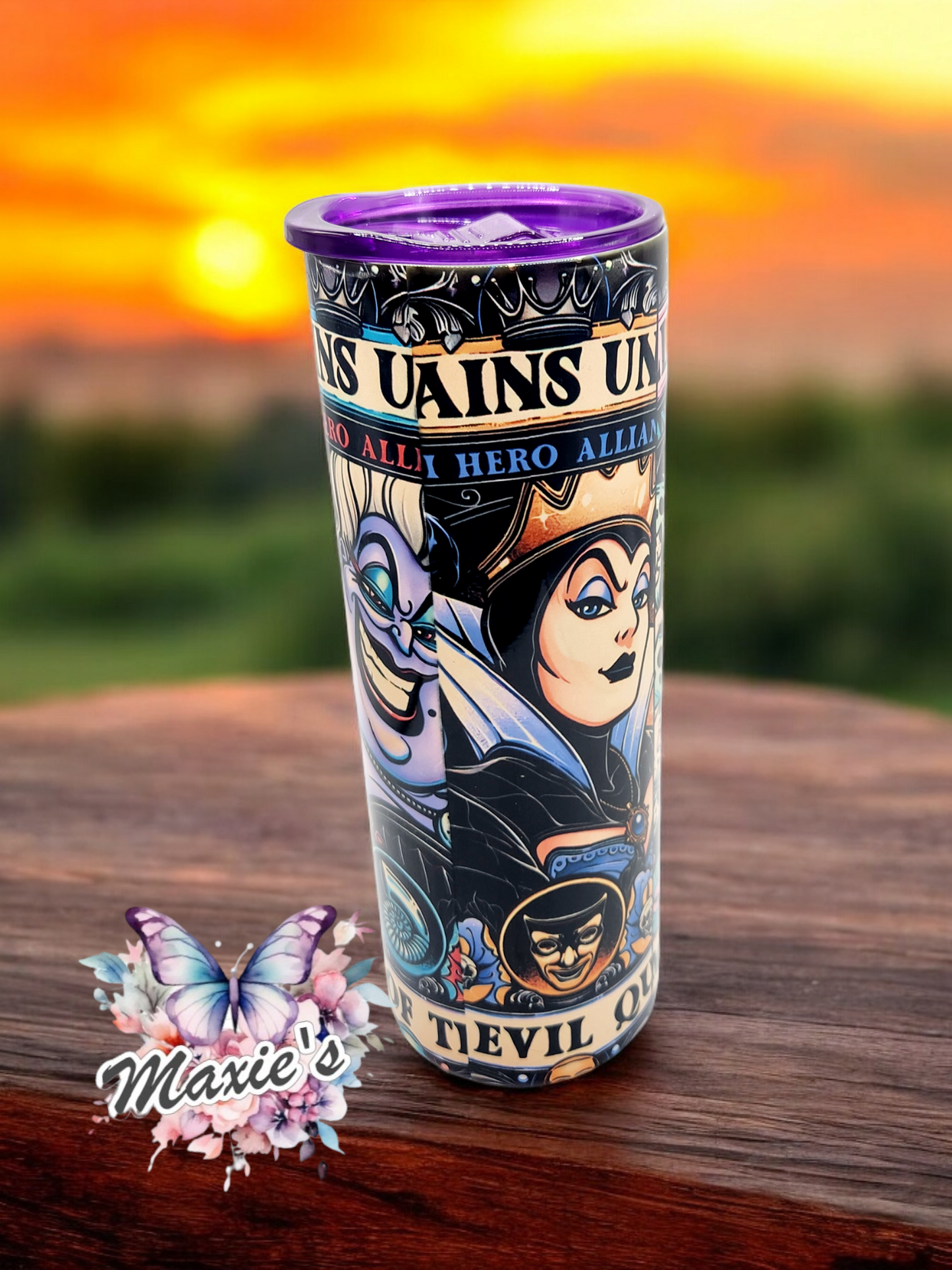 Diva Villains Graphic Design 20oz. Skinny Tumbler