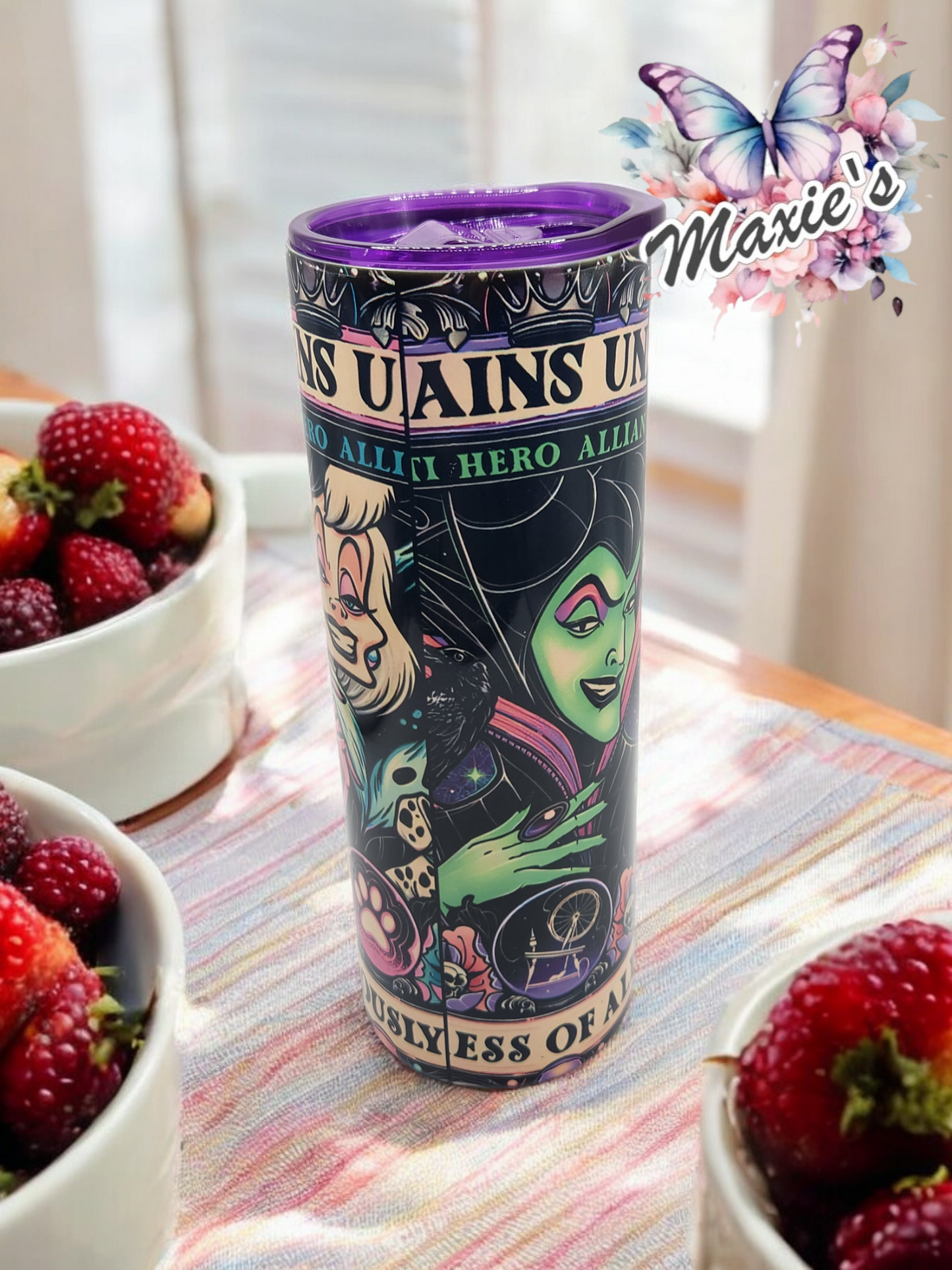 Diva Villains Graphic Design 20oz. Skinny Tumbler