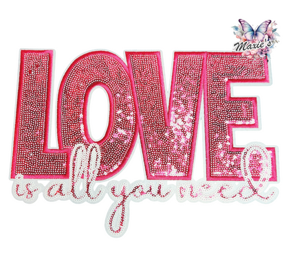 Love Is All You Need Sequin Patch