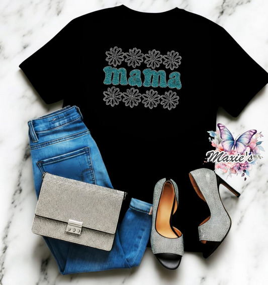 Daisy Mama Rhinestone Transfer Print