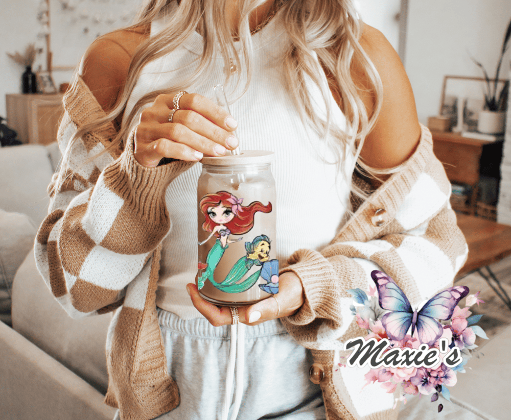 Mermaid Princess Graphic 16oz. UVDTF Cup Wrap