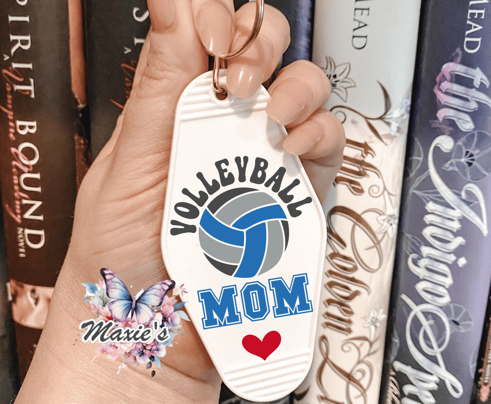 Volleyball Mom 🏐 Graphic Design UVDTF Motel Keychain Decal