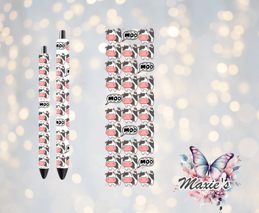 Moo Cow Theme Design UVDTF Pen Wrap / Bookmark