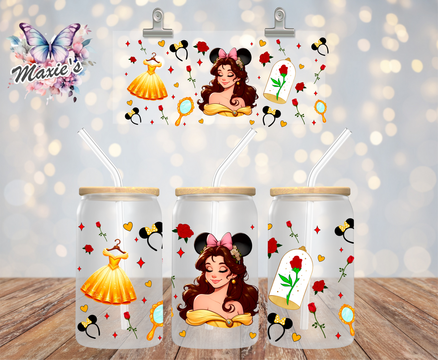 Sleeping Beauty Graphic Design 16oz. Sublimation Transfer Print