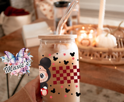 Mickey Mouse Labubu Checkered Theme 16oz. UVDTF  Cup Wrap