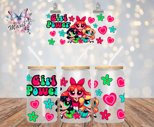 Girl Power Graphic Design 16oz. UVDTF Cup Wrap