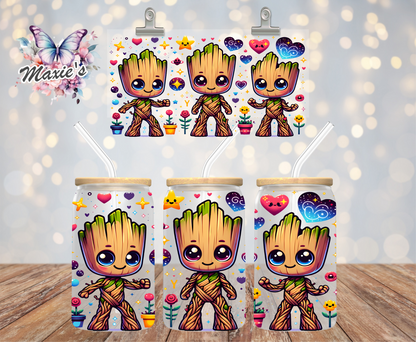 Baby Groot Graphic Design 16oz. UVDTF Cup Wrap