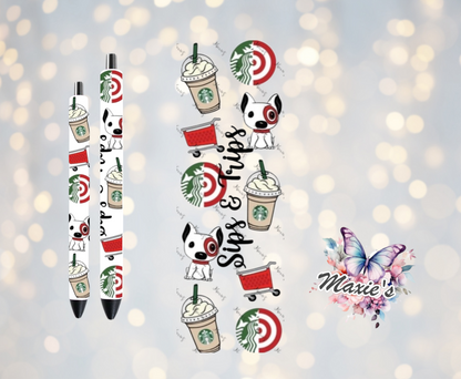 Sips & Tips Graphic Design UVDTF Pen Wrap/ Bookmark Decal