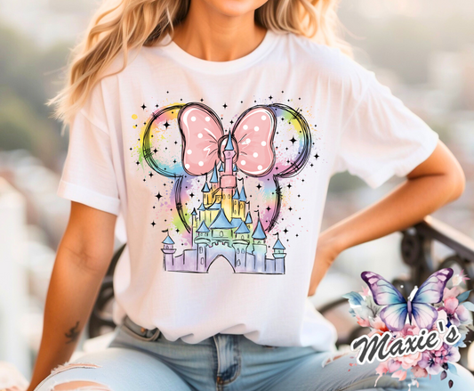 Color Splashed Dreamy Castle 🏰 DTF Transfer Print