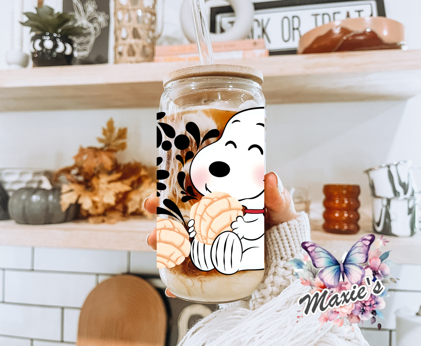 ✨️Double-Sided✨️ Talavera Snoopy & Concha Graphic Design 16oz. UVDTF Cup Wrap