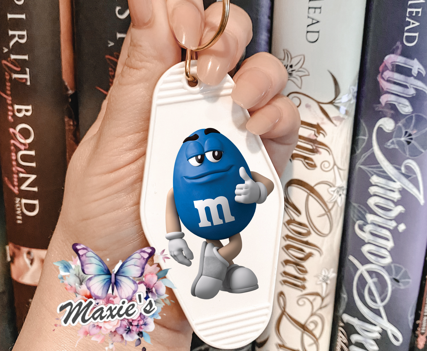 Blue Chocolate UVDTF Motel Keychain Decal