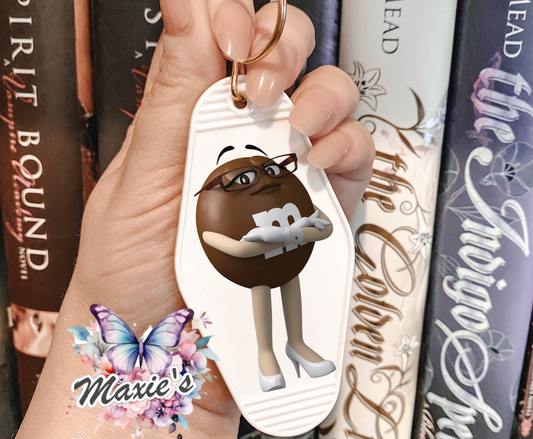 Missy Chocolate Brown UVDTF Motel Keychain Decal