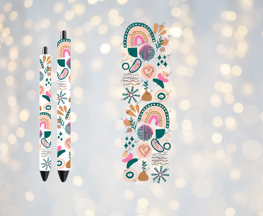 Boho Theme UVDTF Pen Wrap/Bookmark Decal