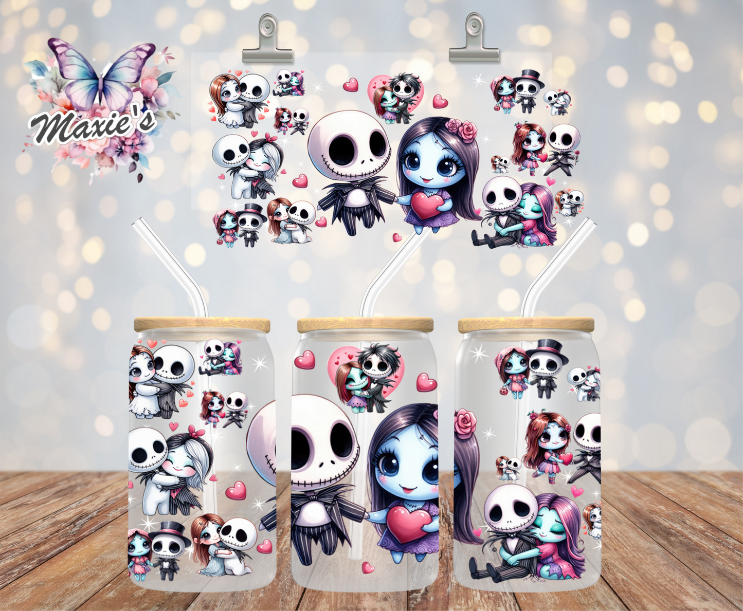 ✨️ Double-Sided ✨️Baby Jack & Baby Sally Graphic Design 16oz. UVDTF Cup Wrap