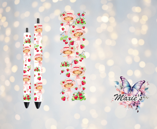 Strawberry 🍓 Girl Graphic Design UVDTF Pen Wrap/Bookmark Decal