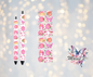 Sakura Theme Melody & Friends Graphic Design UVDTF Pen Wrap/Bookmark Decal