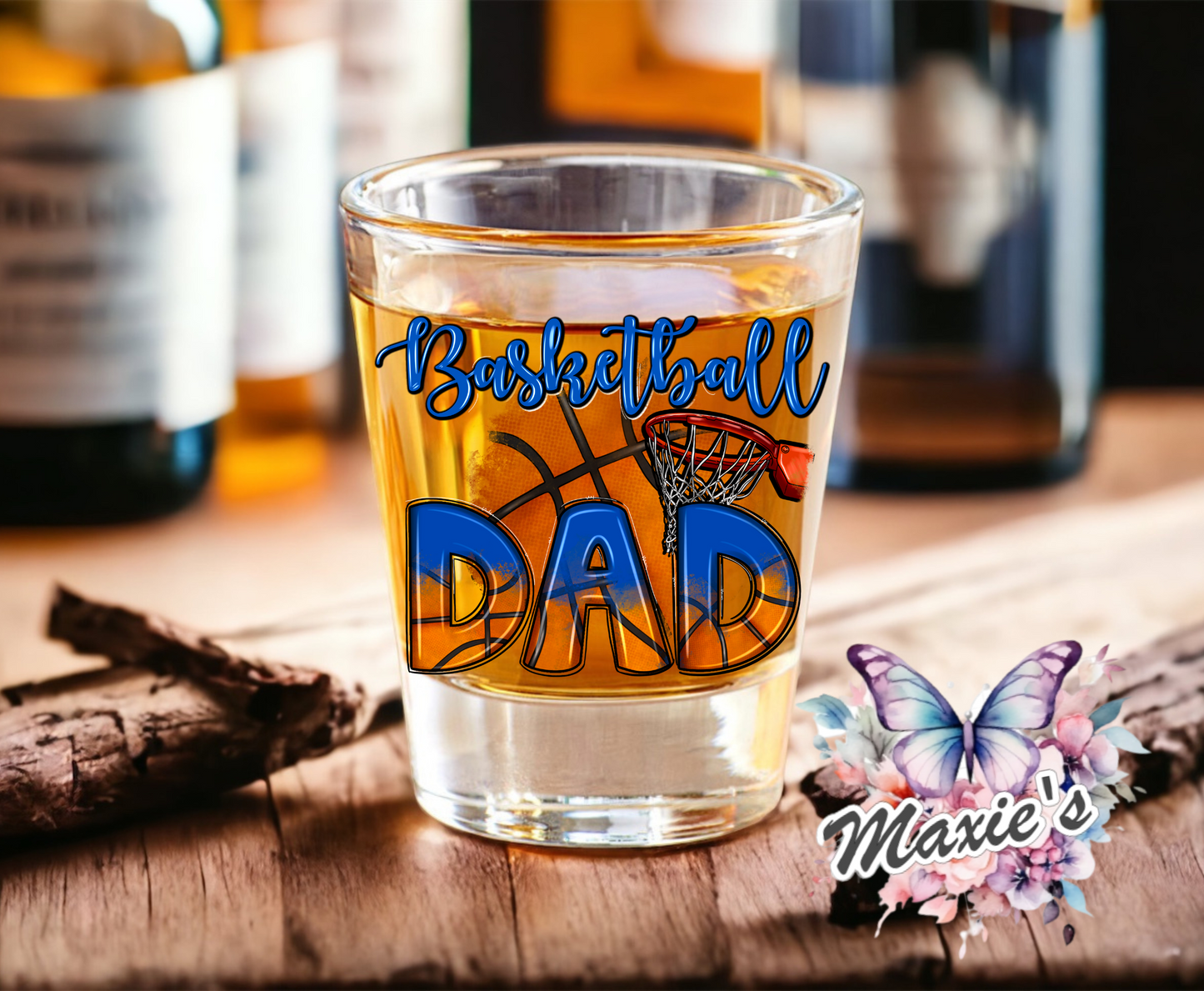 Basketball Dad Theme UVDTF Shot Glass Decal