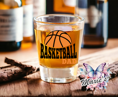 Basketball Dad UVDTF Shot Glass Decal