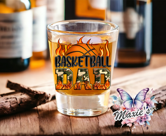 Basketball Dad Camouflage Theme UVDTF Shot Glass Decal