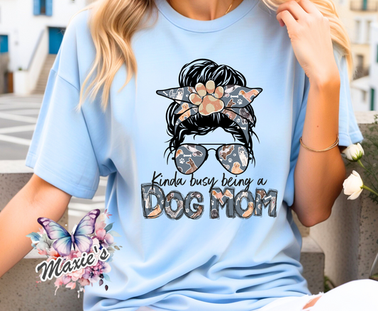 Messy Bun Dog Mom Graphic Design DTF Transfer Print