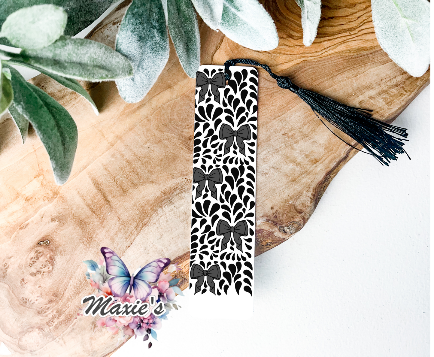 Black Talavera Coquettes Theme UVDTF Pen Wrap/Bookmark Decal