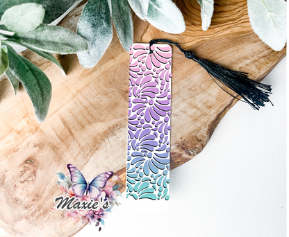 Muti-colored Talavera Pattern UVDTF Pen Wrap / Bookmark Decal