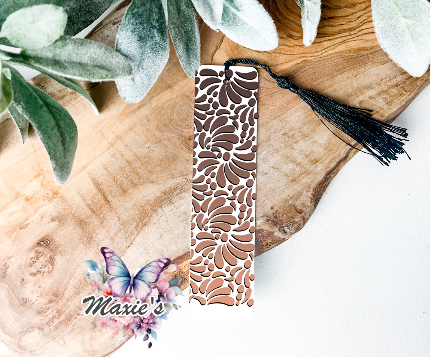 Ombré Brown Talavera Pattern UVDTF Pen Wrap/ Bookmark Decal