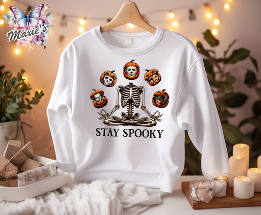 Stay Spooky Skeleton 💀 Graphic Design DTF Transfer Print