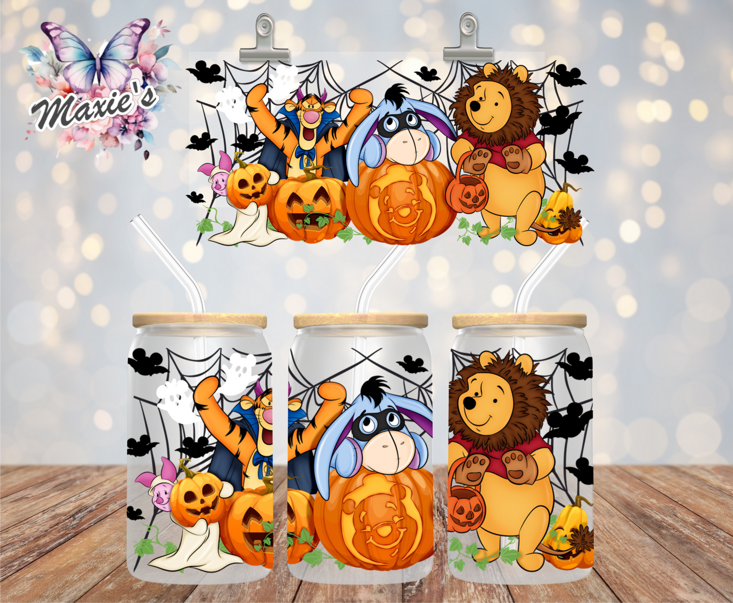 Halloween Pooh Graphic Design 16oz. UVDTF Cup Wrap