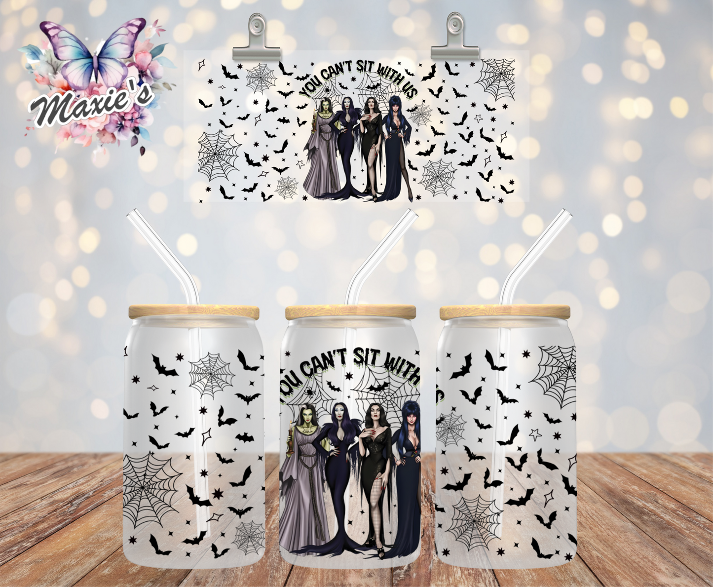 You Can't Sit With Us Witch Group Graphic Design 16oz. UVDTF Cup Wrap