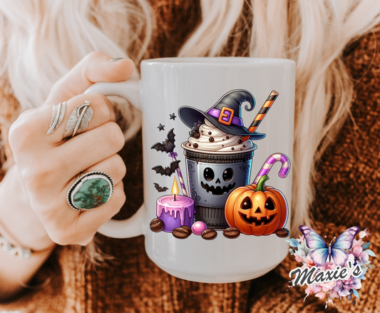 Witchy Pumpkin Latte Graphic Design UVDTF Decal