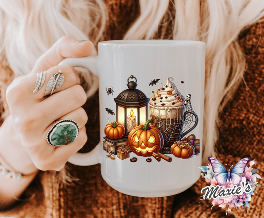 Spooky Pumpkin Spice Latte Graphic Design UVDTF Decal