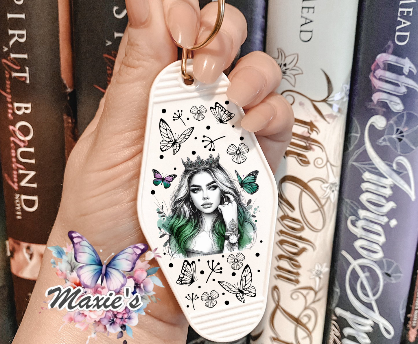 Lady of the Butterfly UVDTF Motel Keychain Decal