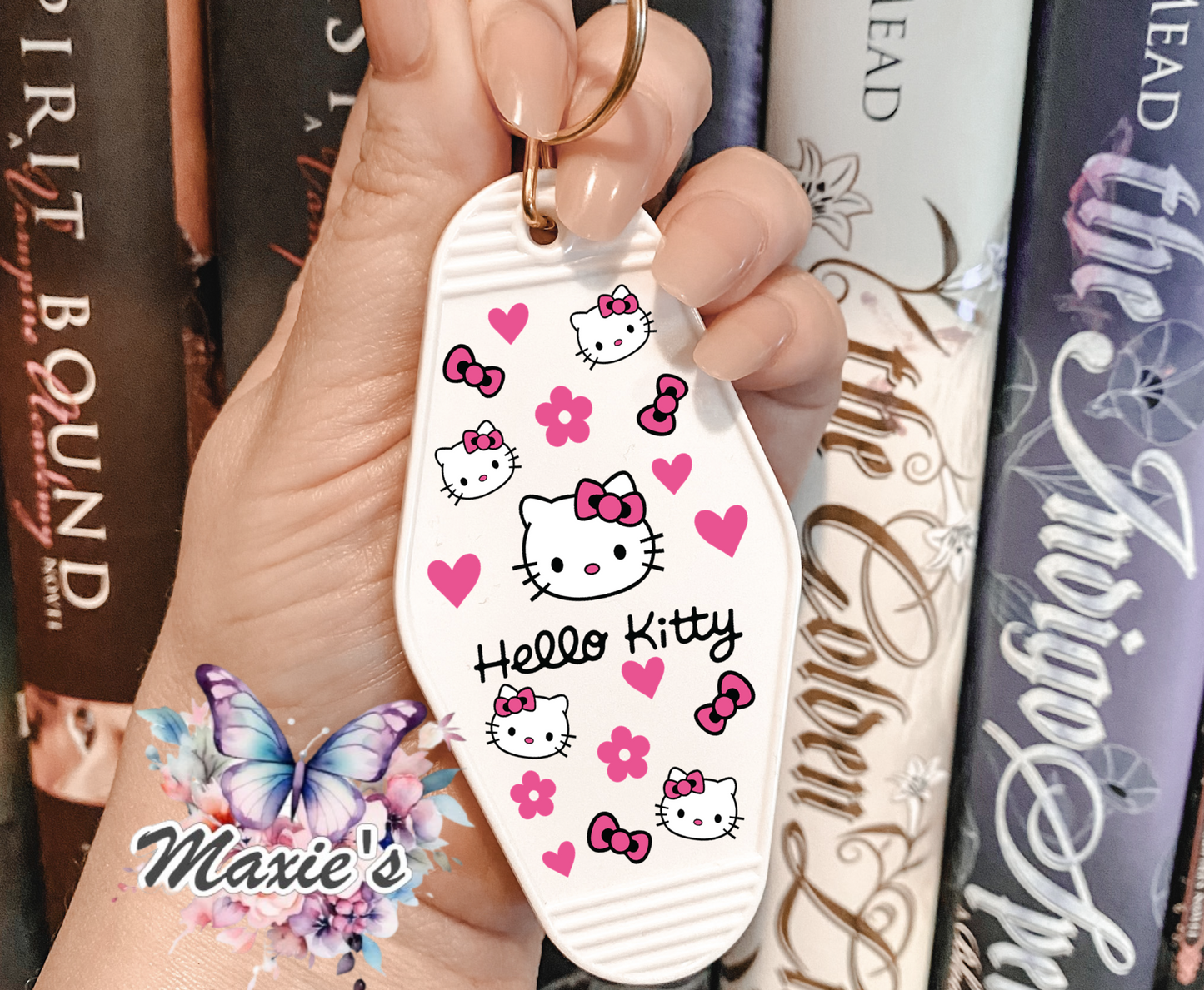 Hello Kitty & Bows Graphic Design UVDTF Motel Keychain Decal