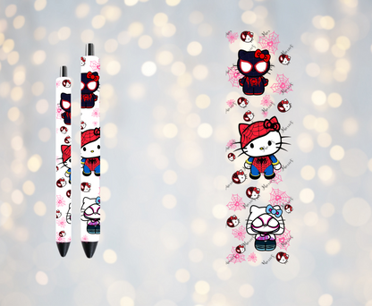 Spider Kitty Graphic Design UVDTF Pen Wrap  / Bookmark Decal