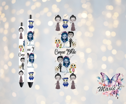 Corpse Bride Theme UVDTF Pen Wrap/Bookmark Decal