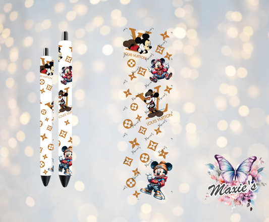 Mickey Mouse Monogram Graphic Design UVDTF Pen Wrap/Bookmark Decal