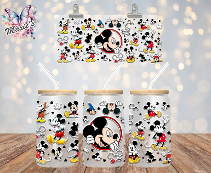 Mickey Mouse Theme 16oz. UVDTF Cup Wrap