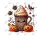 Spider Drizzle 🕷 Pumpkin Spice 🎃 Coffee Graphic Design Sublimation Decal Print