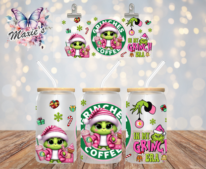 Baby Grinchmas Coffee Graphic Design 16oz. UVDTF Cup Wrap