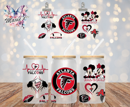 Atlanta Falcons/Freddie Falcon Graphic Design 16oz. UVDTF Cup Wrap