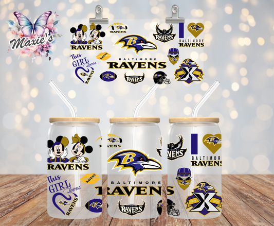 Baltimore Ravens/AFC North Graphic Design 16oz. UVDTF Cup Wrap