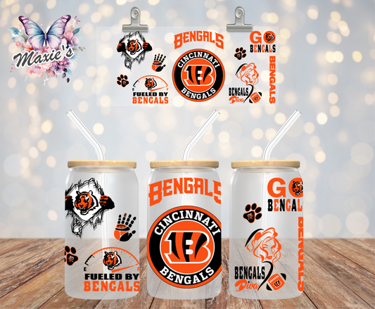 Cincinnati Bengals /AFC North Graphic Design 16oz. UVDTF Cup Wrap