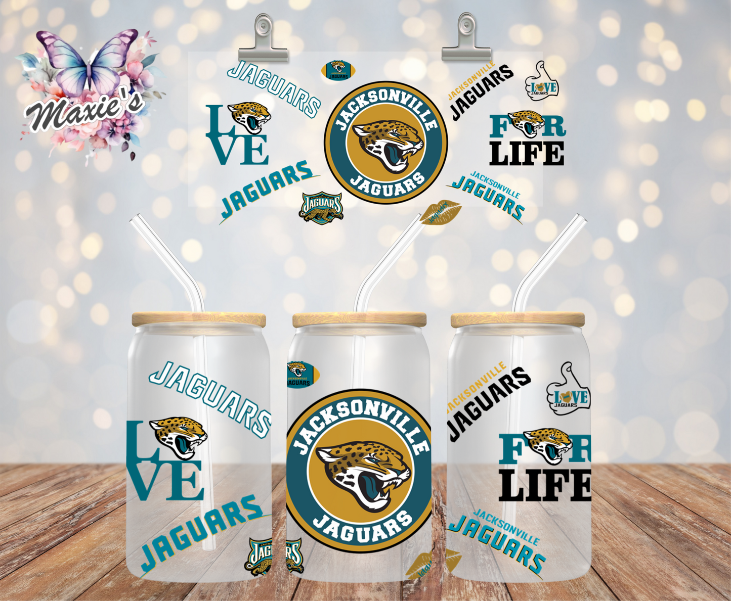 Jacksonville Jaguars/Jaxson De Ville Graphic Design 16oz. UVDTF Cup Wrap