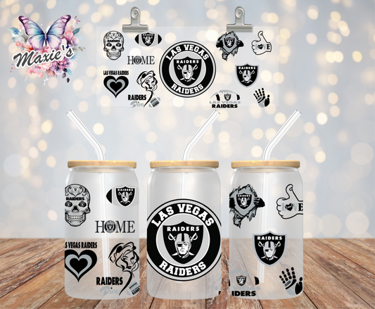 Las Vegas Raiders AFC West Graphic Design 16oz. UVDTF Cup Wrap