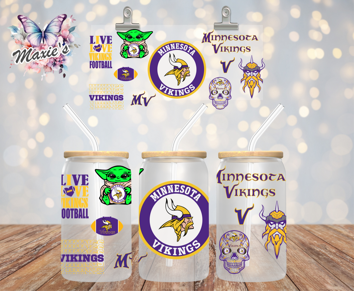 Minnesota Vikings/Viktor Graphic Design 16oz. UVDTF Cup Wrap